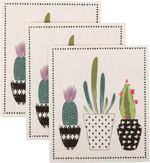 DII Succulents Swedish Dishcloth ( Set of 3 )