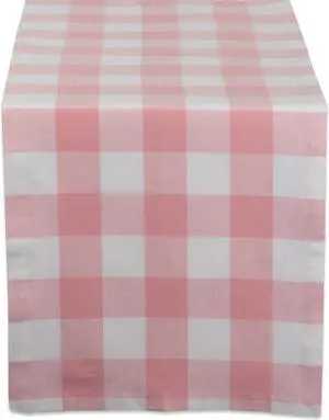 DII Pink Buffalo Check Table Runner
