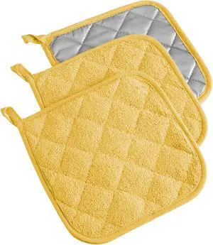 DII Yellow Terry Potholder (Set of 3)