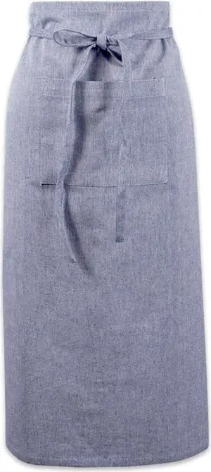 DII Blue Solid Chambray Bistro Apron