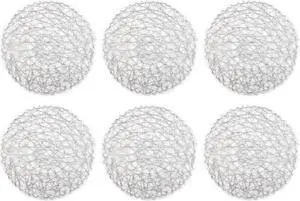 DII Silver Woven Paper Round Placemat (Set of 6)