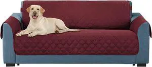 DII Reversible Sofa Cover Cranberry