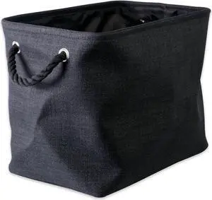 DII Polyester Bin Variegated Black Rectangle Large
