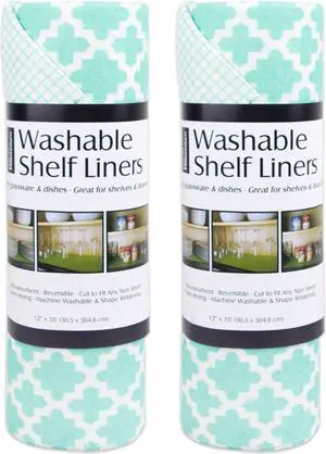 DII Aqua Lattice Shelf Liner (Set of 2)