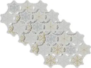 DII Embroidered Snowflake Placemat (Set of 4)