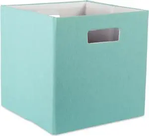 DII Polyester Cube Solid Aqua Square