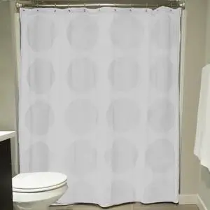 DII Shwr Crtn Lace Circle White