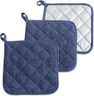 DII French Blue Terry Potholder (Set of 3)