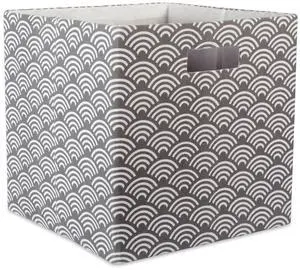 DII Polyester Cube Waves Gray Square