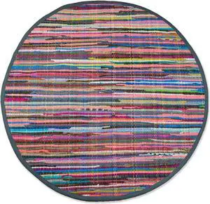 DII Multicolor Round Rag Rug