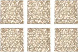 DII Taupe Woven Paper Square Placemat (Set of 6)