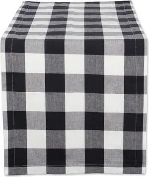 DII Black Buffalo Check Table Runner