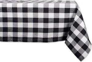 DII Black Buffalo Check Tablecloth