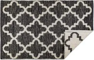 DII Gray Lattice Hand-Loomed Rug