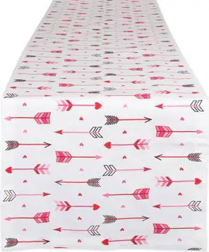DII Hearts & Arrow Print Table Runner
