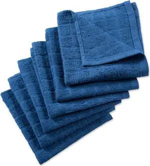 DII Solid Blue Windowpane Terry Dishcloth (Set of 6)