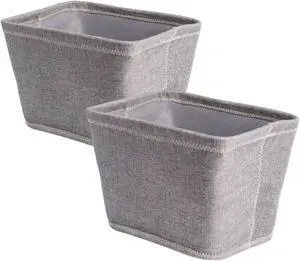 DII Poly Bin Zig-Zag Stitch Variegated Gray Trapezoid  (Set of 2)