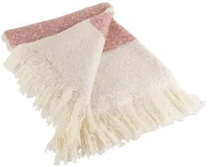 DII Rugby Stripe Acrylic Throw Red
