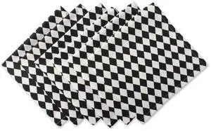 DII Black And Cream Harlequin Print Napkin (Set of 6)