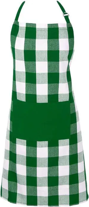 DII Shamrock Green Buffalo Check Chef Apron