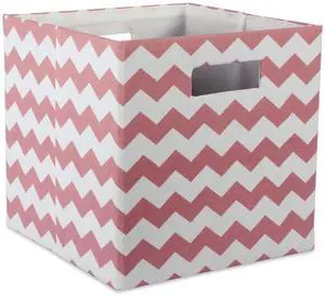 DII Polyester Cube Chevron Rose Square