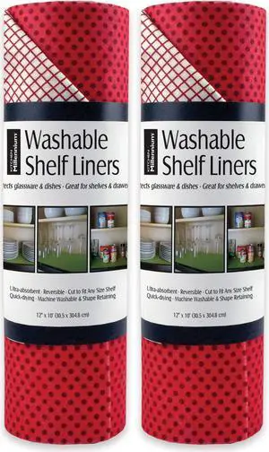 DII Tango Red Dots Shelf Liner (Set of 2)