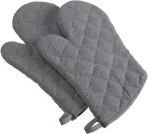 DII Gray Terry Oven Mitt (Set of 2)