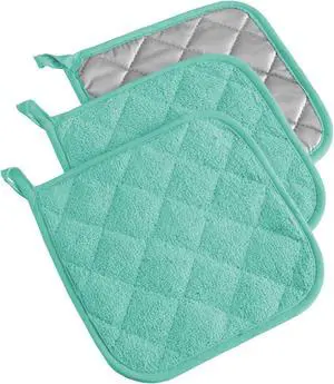DII Aqua Terry Potholder (Set of 3)
