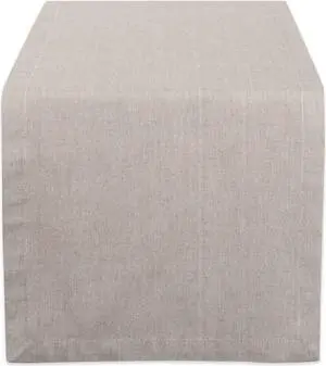 DII Stone Brown Solid Chambray Table Runner