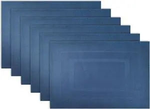 DII Nautical Blue Pvc Doubleframe Placemat (Set of 6)