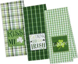 DII St Pattys Day Embroidered Dishtowel (Set of 3)