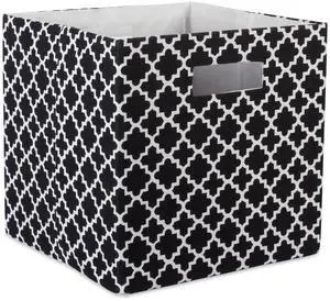 DII Polyester Cube Lattice Black Square