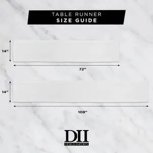 DII Gray French Chambray Table Runner