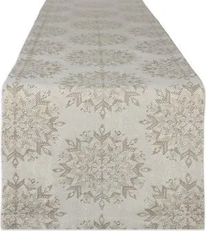 DII Winter Sparkle Jacquard Table Runner