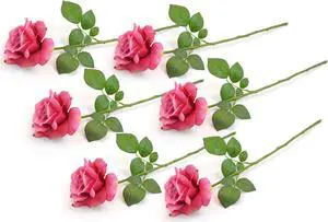 DII Flower Open Rose Pink (Set of 6)