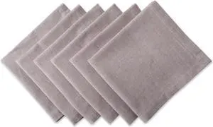 DII Stone Brown Solid Chambray Napkin (Set of 6)