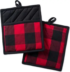 DII Red Buffalo Check Potholder (Set of 2)