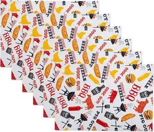 DII Bbq Fun Print Outdoor Placemat (Set of 6)