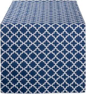 DII Nautical Blue Lattice Table Runner