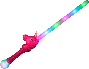 Light Up Multicolored Unicorn Sword with Prism Ball Light Up Multicolored Unicorn Sword with Prism Ball
