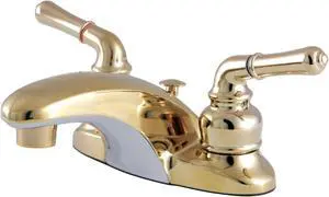 Kingston Brass KB622B 4 in. Centerset Bathroom Faucet, Polished Brass
