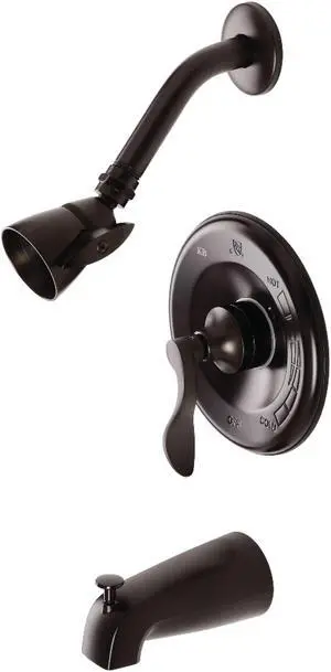 Kingston Brass KB8635DFL Tub and Shower Faucet, Oil Rubbed Bronze