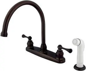 Kingston Brass KB725BL 8-Inch Centerset Kitchen Faucet, Oil Rubbed Bronze