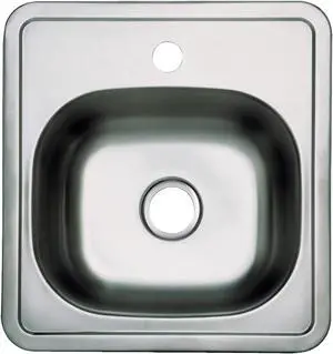 Gourmetier GKTS15151 Self-Rimming Single Bowl Kitchen Sink, Brushed