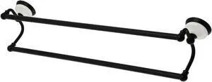 Kingston Brass BA1113MB Victorian 24" Dual Towel Bar, Matte Black