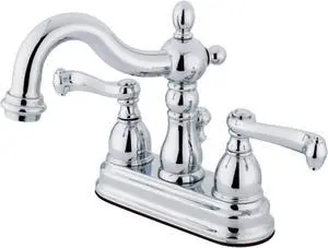 Kingston Brass KB1601FL 4 in. Centerset Bathroom Faucet, Polished Chrome