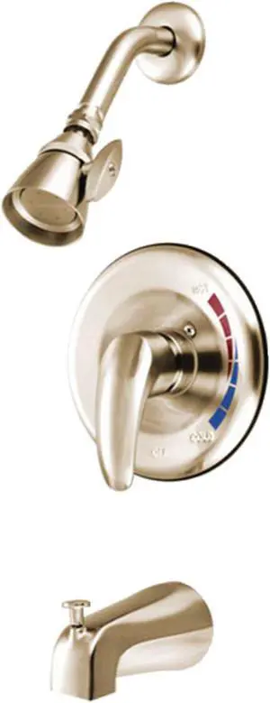 Kingston Brass KB6658LL Tub and Shower Faucet, Brushed Nickel