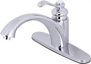 Kingston Brass KS6571TPLLS Single-Handle Kitchen Faucet, Polished Chrome