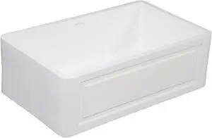Gourmetier GKFA331810LD Solid Surface Matte Stone Apron Front Farmhouse Single Bowl Kitchen Sink, Matte White