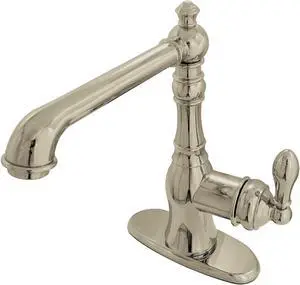 Gourmetier GSY7728ACL American Classic Single-Handle Bar Faucet, Brushed Nickel